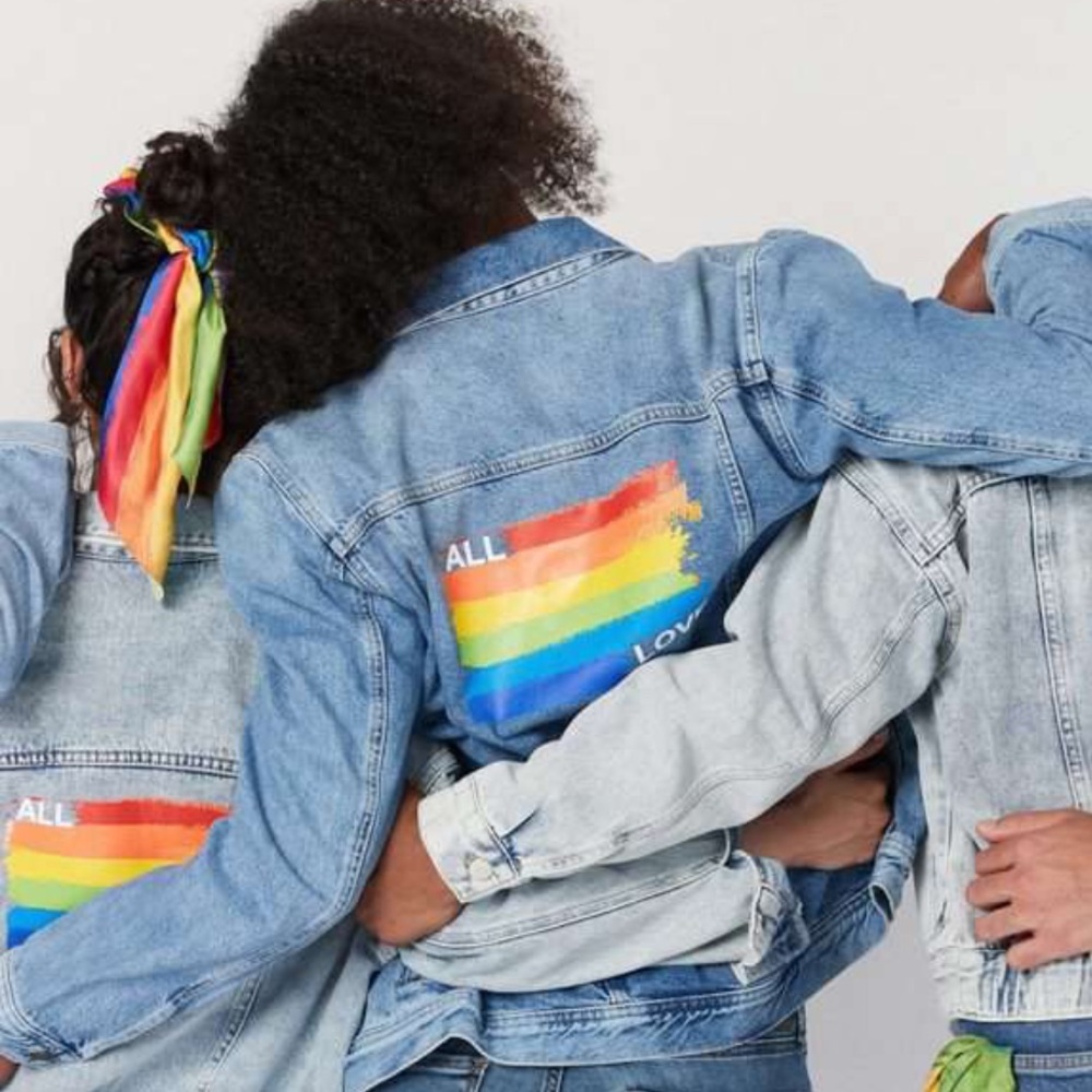 NWT Mavi Denim All For Love Pride Denim Jacket! - Picture 10 of 10